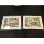 Two signed prints after Pierre Jean Llado, Hotel de Provence and Le Jardin de Sophie.