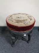 A Victorian ebonised stool