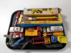 A tray of 20th century die cast vehicles to include boxed Corgi Aerial Rescue Truck,