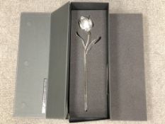 A Waterford Crystal Fleurology Glass Flower - Tulip, height 37 cm, with maker's stamp,