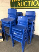 A set of 29 plastic school chairs