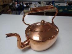 A 19th century copper kettle