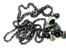 Three costume necklaces