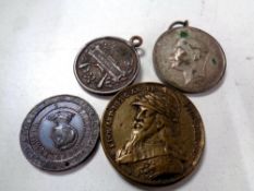 Four assorted medals