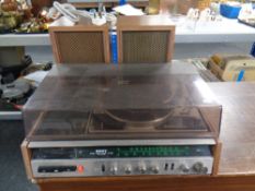 A Sony Solid State stereo music system HP/239A with speakers