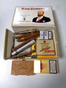 A cigar box of cigars including King Edward, Henry Winterman's Cafe Creme,