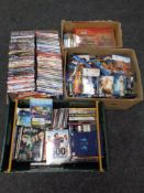 A crate and three boxes of DVDs and box sets - buses and trams