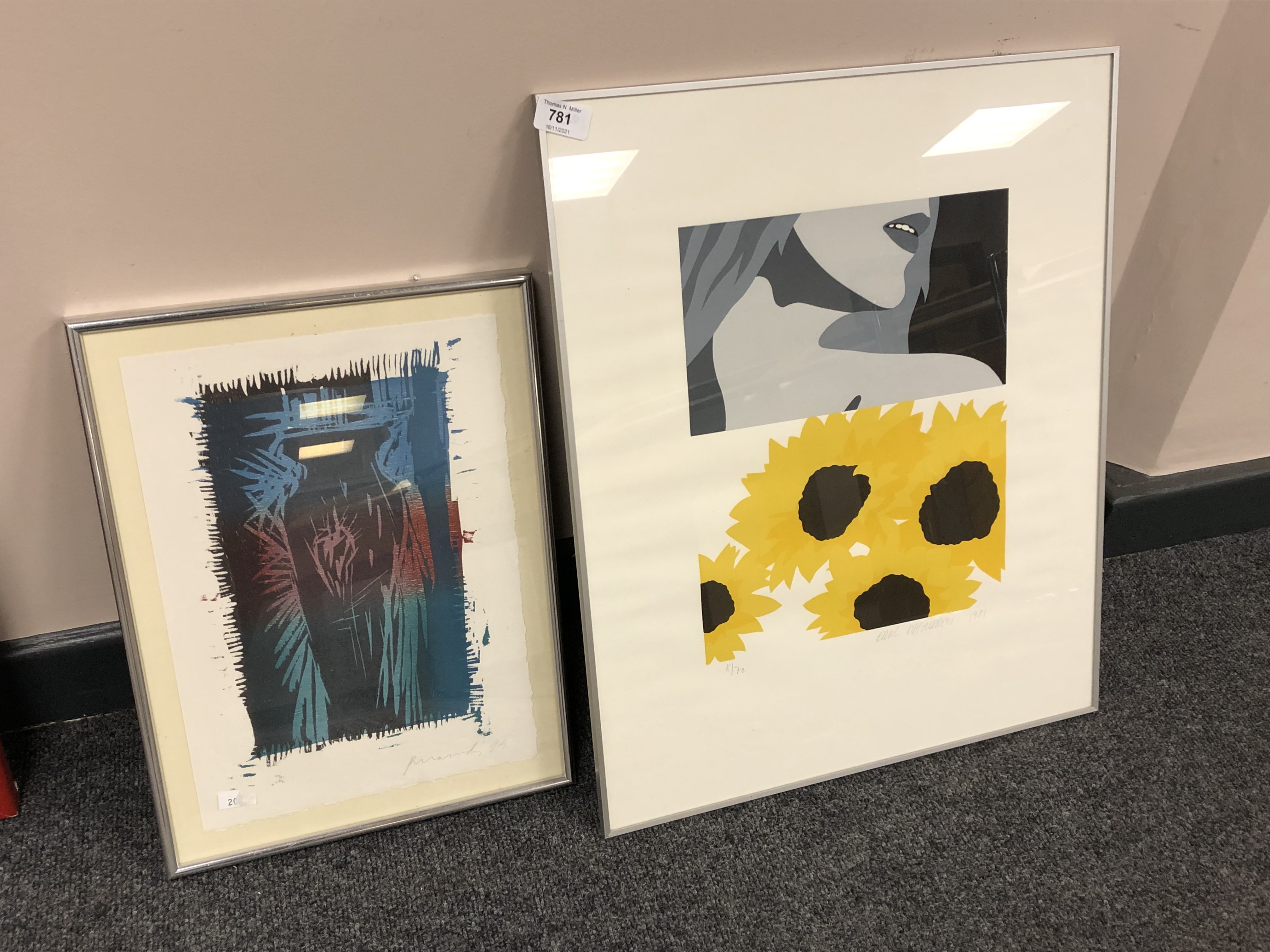 Two continental colour prints, signed in pencil,