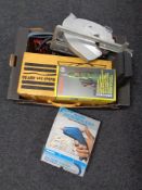 A box of power tools : Elu planer, circular hand saw,