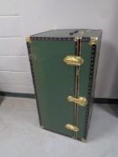 A metal bound trunk