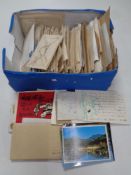 A box of Chinese letters and postcards