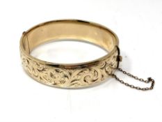 A vintage 9ct gold plated bangle
