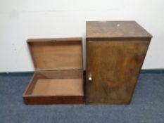 A plywood cabinet together with a plywood storage box