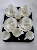 A tray of twenty piece Wedgwood Summer Bouquet tea service
