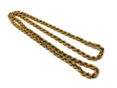 A 9ct gold rope twist necklace.