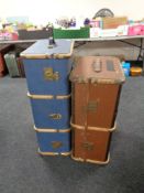 Two early 20th century Bentwood bound trunks