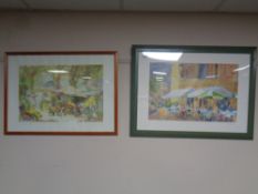 Two signed prints after Pierre Jean Llado, Hotel de Provence and Le Jardin de Sophie.