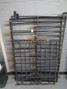 A pair of wrought iron gates, width 135 cm,