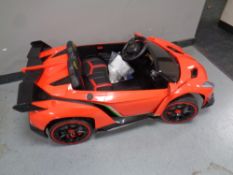 A child's electric Lamborghini sports car