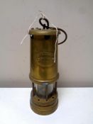 A Hockley Lamp & Limelight Co brass miner's lamp