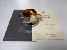 A Christopher Lawrence Heritage Collection limited edition silver gilt sugar bowl, number 44/100,