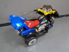 A child's electric ride on Batman bike