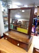 A George III dressing table mirror,