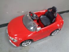 A child's electric ride on Audi convertible