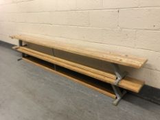 Two school exercise benches