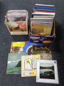 Two boxes of vinyl LP records and box sets : classical