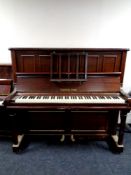 A Gebruder Sohne overstrung upright piano