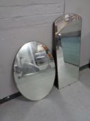 Two 20th century dressing table mirrors