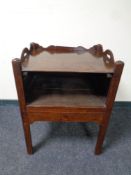 A Georgian mahogany bedside commode