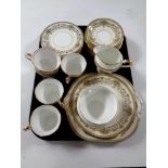 A tray containing 23 pieces of Aynsley bone china tea ware