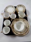 A tray containing 23 pieces of Aynsley bone china tea ware