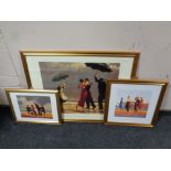 Three framed Jack Vettriano prints