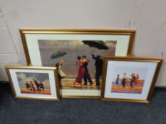 Three framed Jack Vettriano prints