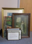 An Edwardian framed print, Hope,