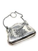 An antique silver purse