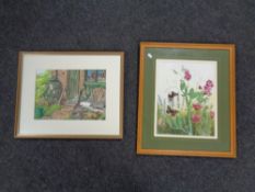 A Derek R Abram painting, Summer, framed,