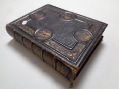 A 19th century leather bound volume, The Select Works of John Bunyan,