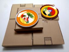 A set of five Clarice Cliff Bizarre limited edition collector's plates by Wedgwood for Bradford