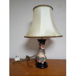 A Moorcroft Sweet Briar table lamp with shade,