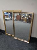 Two gilt framed mirrors