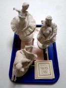 Two Franklin Mint porcelain limited edition The Royal Ballet Sculpture figures, Sleeping Beauty,