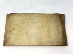 A velum document dated 1716, signatories including Humphrey Briggs Baronet, Howard Davison,