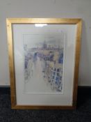 A Roy Francis Kirton signed limited edition print, View From Bridge, No.