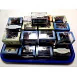 A tray containing 29 Oxford die cast 1:78 Railway Scale die cast vehicles