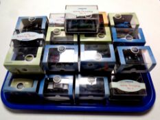 A tray containing 29 Oxford die cast 1:78 Railway Scale die cast vehicles