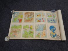 A quantity of rolled 20th century Scandinavian colour lithographic maps